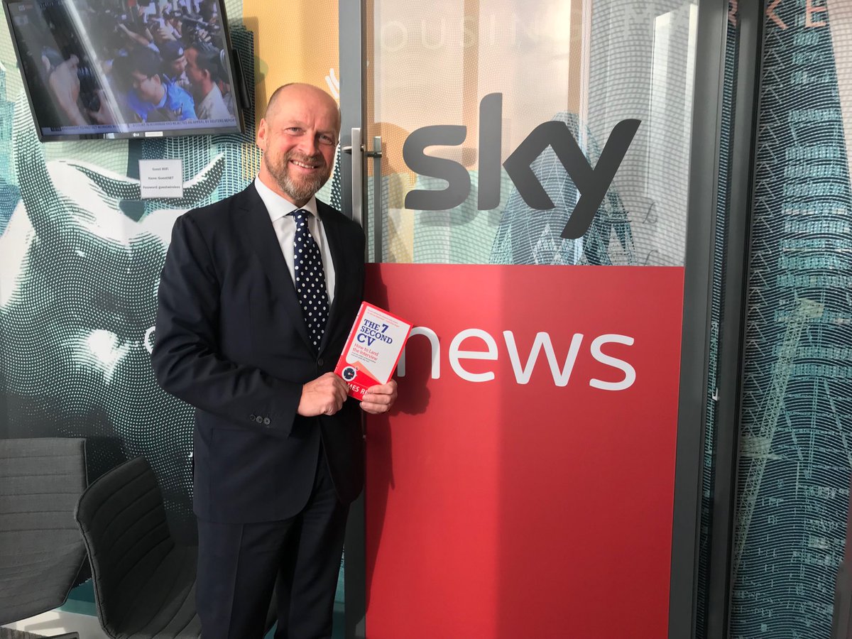 James_A_Reed's tweet photo. Looking forward to joining @IanKingSky on Sky News shortly to discuss why one in four of us look for new jobs in January and how my new book ‘The Seven Second CV’ might help... #7SecondCV #MakeMondayGreatAgain https://t.co/yK8jD40XYX