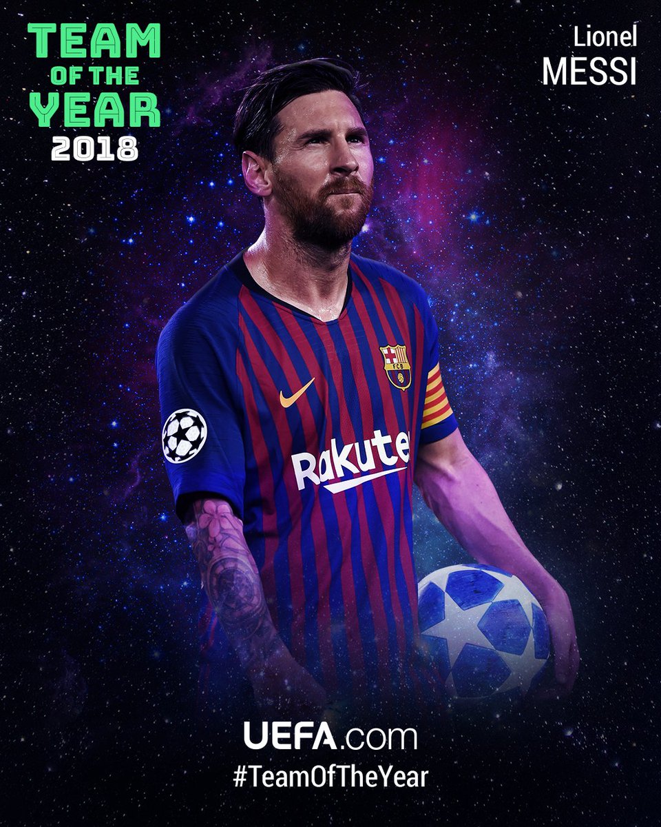 ๐ #TeamOfTheYear 2018 ๐
9โฃ Leo Messi, @FCBarcelona