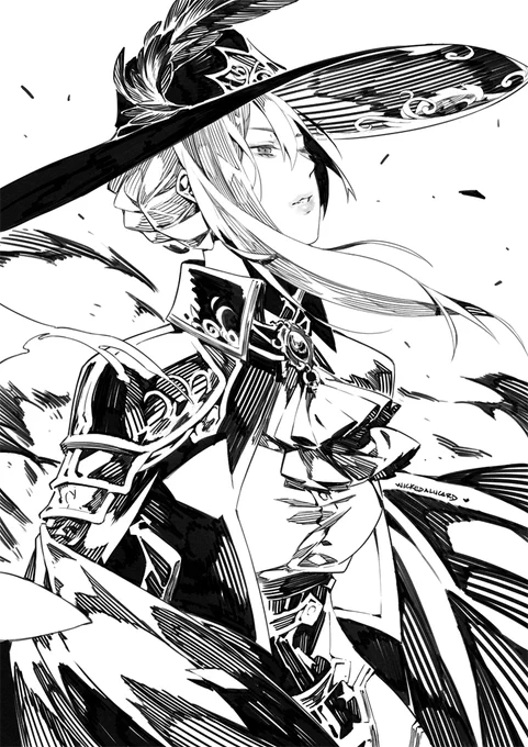 Sketchy inks commission for @Iahaine

? ? ?
Her lovely OC Ilianna! 
Will also post a video process of this drawing, hopefully soon! 