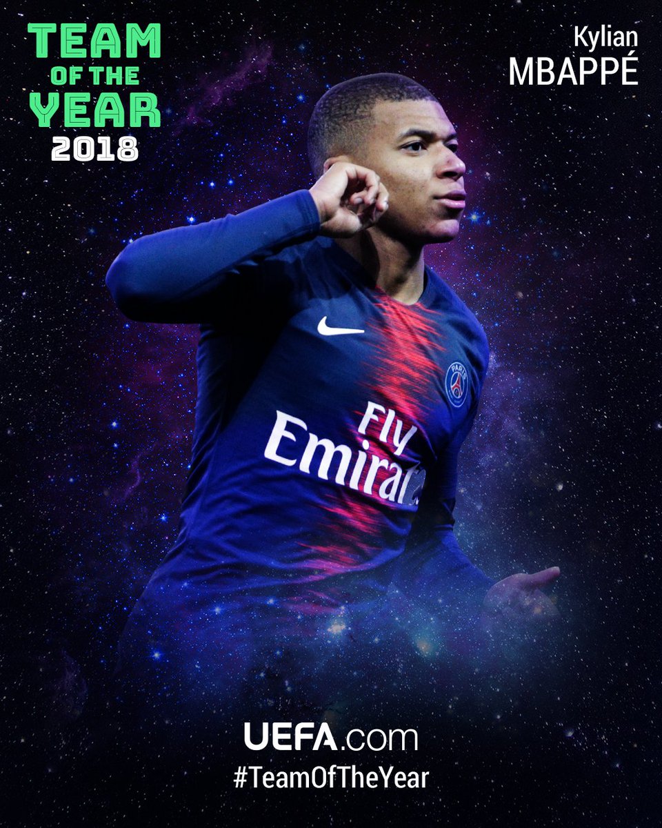 π #TeamOfTheYear 2018 π
1β£1β£ @KMbappe, @PSG_inside