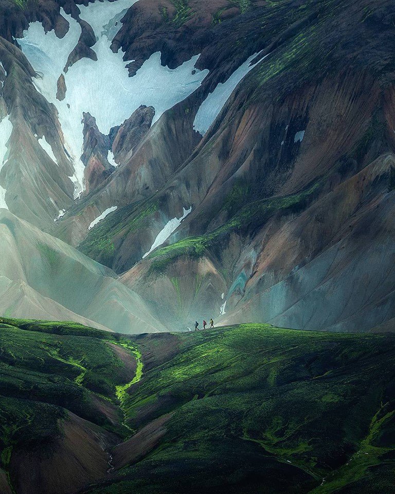 Hiking trio, Iceland.