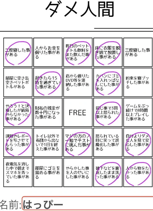 @satellite_13 たった6個しか丸が無いなんて相当真面目ですなぁ…… 