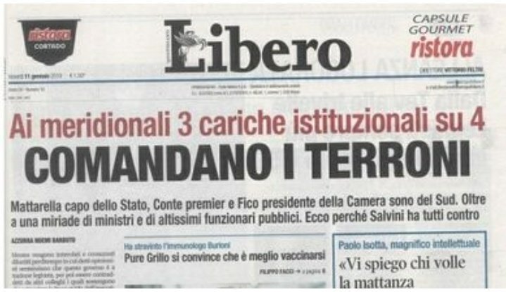 SentimentoRibe1's tweet photo. Non c'è mai limite alle schifezze di @Libero_official https://t.co/Nhp2dTjR7G