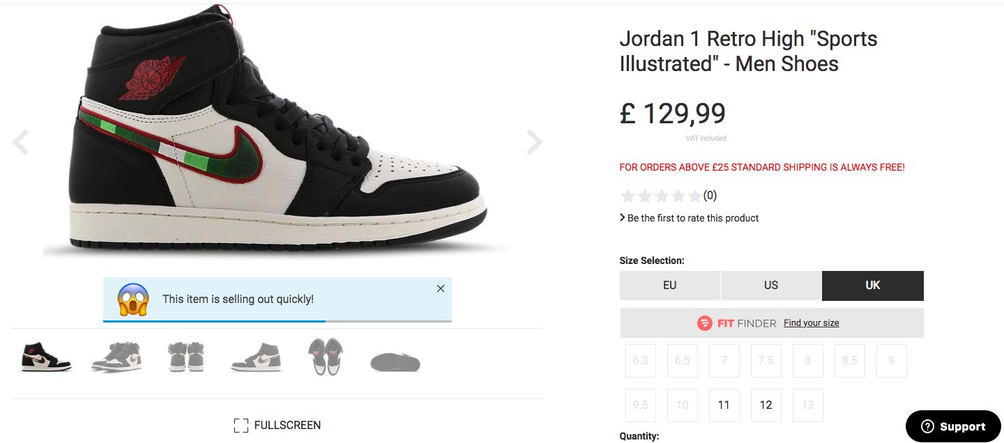 jordan 1 a star is born footlocker