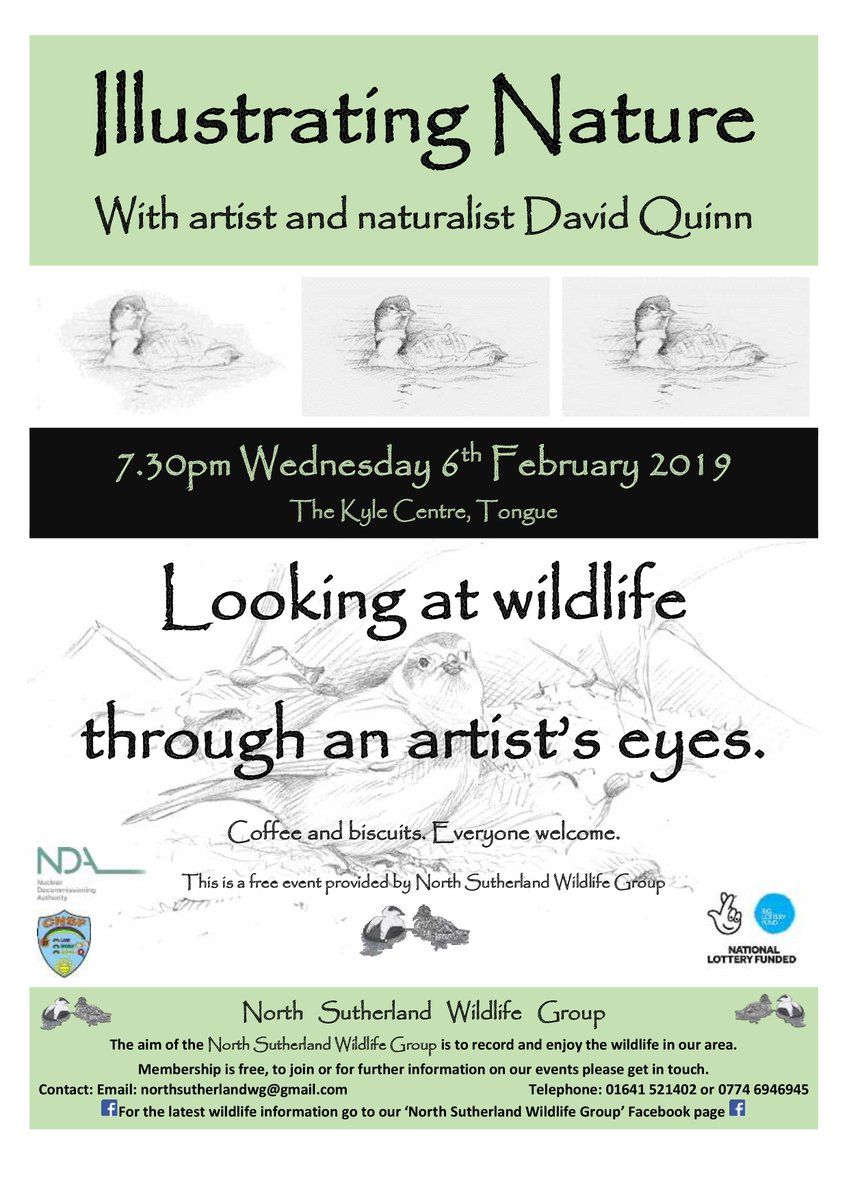 Another great event from North Sutherland Wildlife Group. 7th Feb, The Kyle Centre #NC500 #VentureNorth #Highlandwildlife