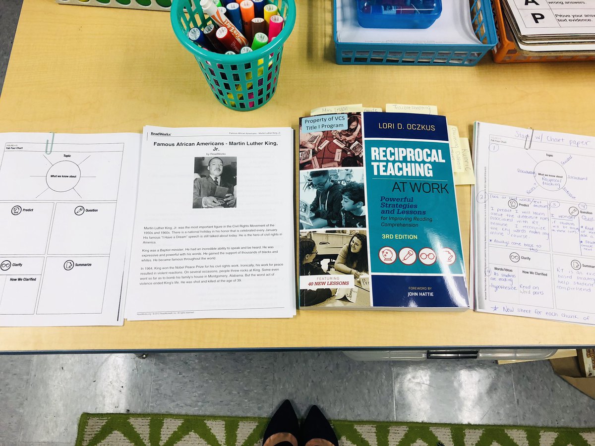 Thank you @LidaGrillo for a wonderful training on #ReciprocalTeaching I was able to use this strategy right away with my 3rd grade small group ❤️ #YearoftheDragon 🐉