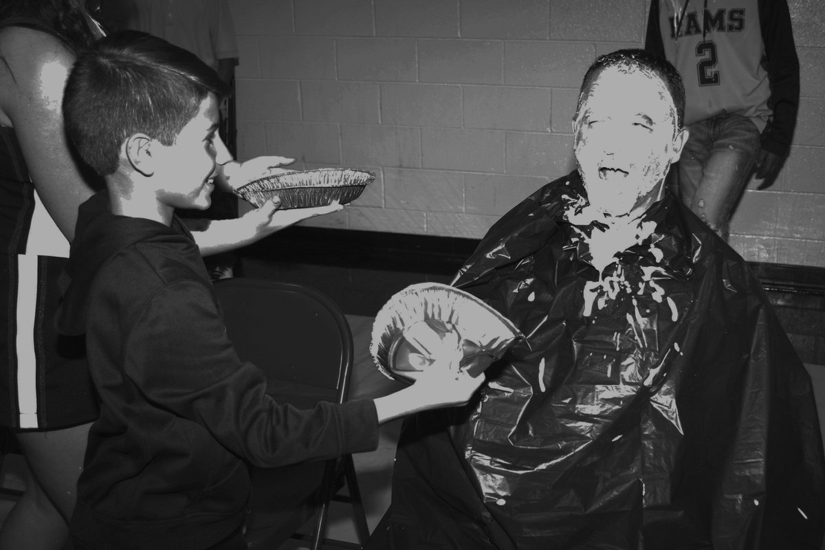 Initiation for the new RMS principal came at today's pep rally ahead of tomorrow's games against <a href="/JMS_Eagles/">JeffersonMS</a>! Go Rams! <a href="/KirkRenegar/">Kirk Renegar, Ed. D.</a> <a href="/RMSortn/">Robertsville Middle</a> <a href="/ORSchools/">Oak Ridge Schools</a>