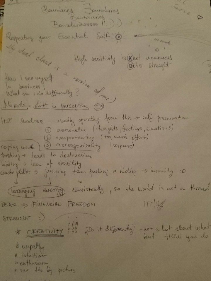 UnaFromSpace's tweet photo. @SellingInASkirt @ACIBMs Made a lot us useful notes, thanks for an interesting perspective on #highlysensitive reality :) https://t.co/ZIUDo85rfU
