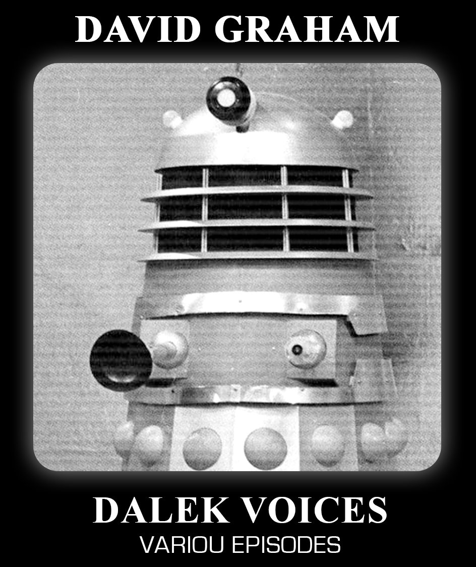 fantomfilms's tweet image. New Guest Announcement: DAVID GRAHAM will be appearing at #TimeFlight in February. David provided the voices for the Daleks in The Daleks, Dalek Invasion of Earth, The Chase, Mission to the Unknown and Daleks' Master Plan, as well as both Dalek movies.