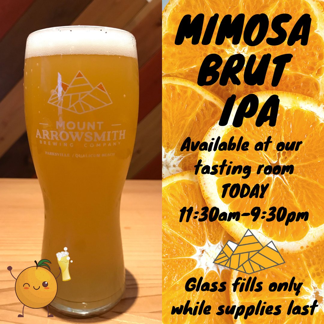 Did someone say Mimosa?!? We have a Mimosa Brut IPA on tap today while supplies last. It tastes like summer in a glass. Come and get over those winter blues with this beer.
#MABrewing #islandbrewmountainview #9amsomewhere #breakfastclub #orangeyougladwemadethis #tasteofsummer