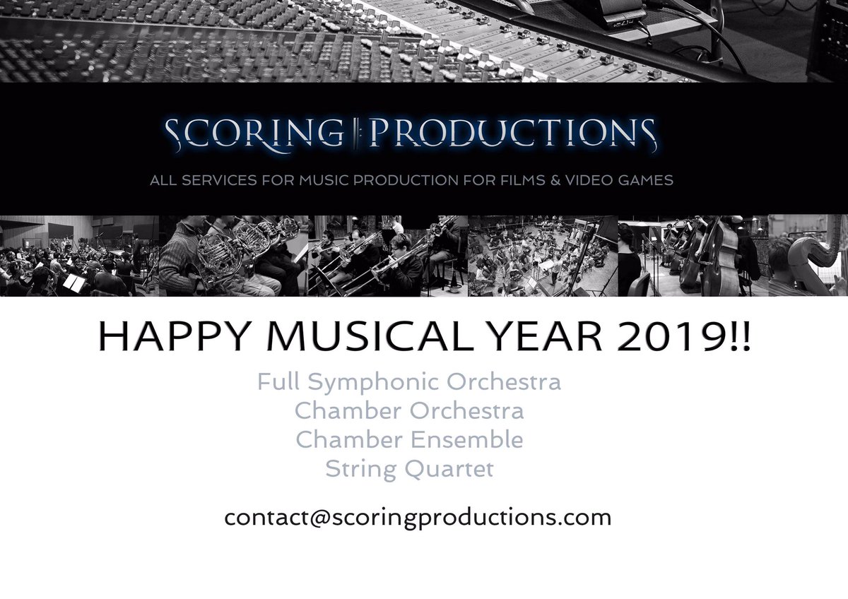 ScoringProd's tweet photo. The Scoring Productions &amp; Scoring Orchestra Teams wish you all a very happy new year ! 

We've been working hard on new possibilities for your projects, such as additional recording studios, and even additional orchestras ! Thanks to those brand-new partnerships, we are now able https://t.co/9drDGyC4LJ
