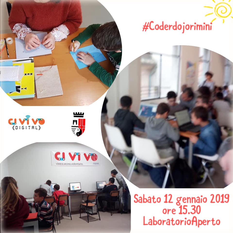 coderdojoRN's tweet image. 5° #Coderdojo al #LaboratorioApertoRiminiTiberio per tutti i ragazzi e le ragazze dai 7 ai 14 anni.

Sabato 12 gennaio 2019 alle 15:30 in via dei Cavalieri 22
Ingresso gratuito

coderdojorimini.org/eventi/primo-c…