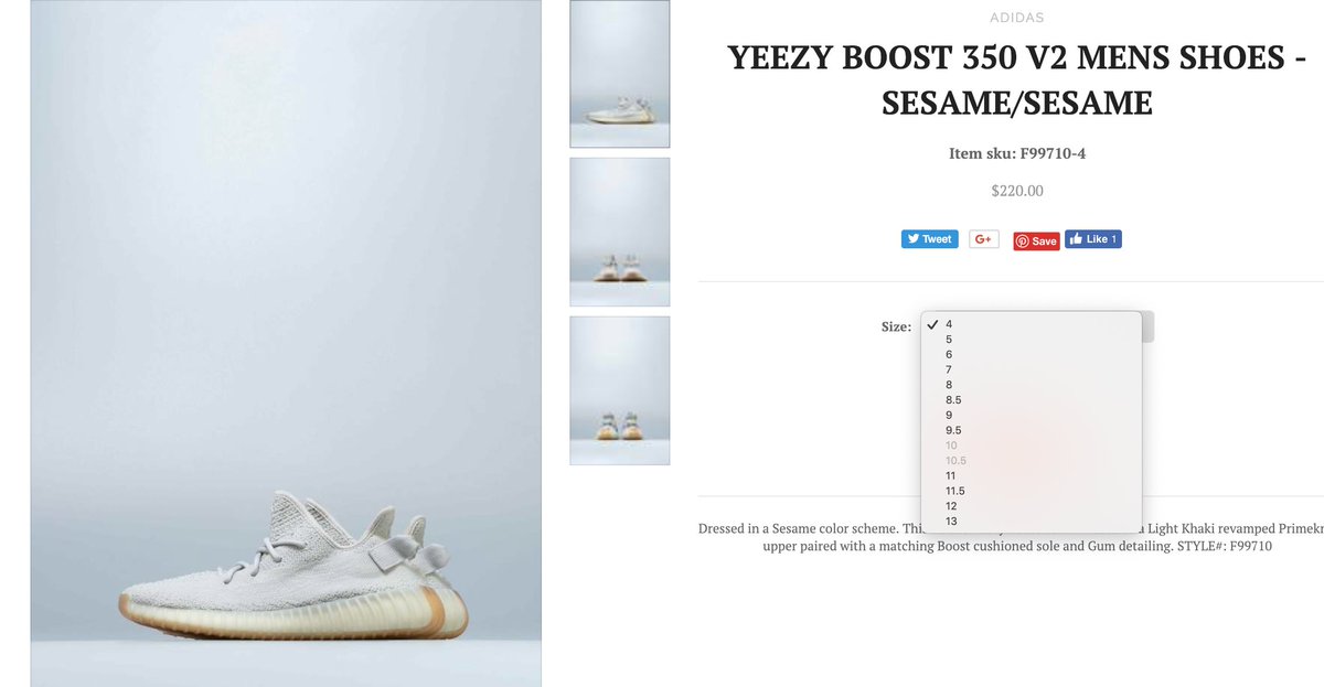 Yeezy 350 Sesame Size 10 5 Kijiji in Ontario Buy, Sell