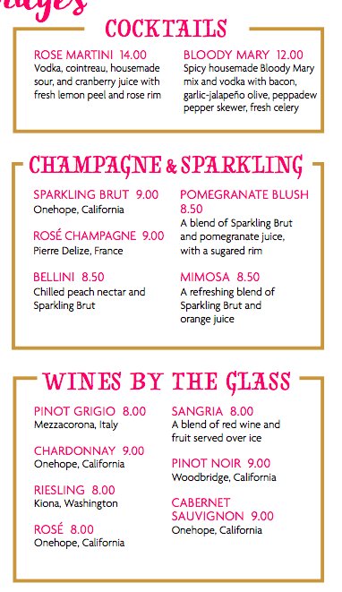 american girl doll cafe menu