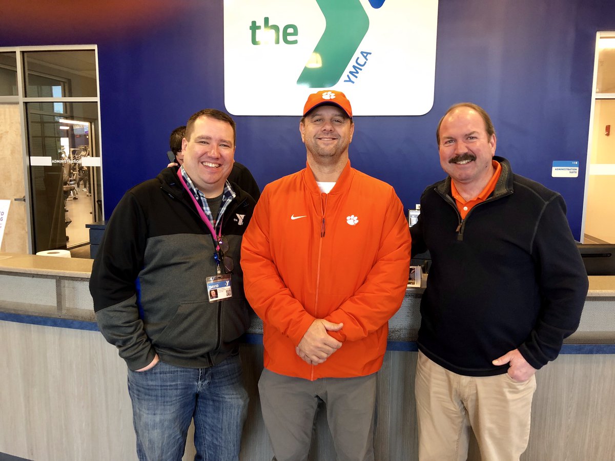 Shift is excited to be working with the Pickens County YMCA on a 2019 membership campaign. <a href="/iammikeharrison/">Mike Harrison</a> had a blast meeting WCCP "The Roar" legend <a href="/Mickeyplyler/">Mickey Plyler</a> as he toured the Powdersville Y this morning. 🏈#ALLIN