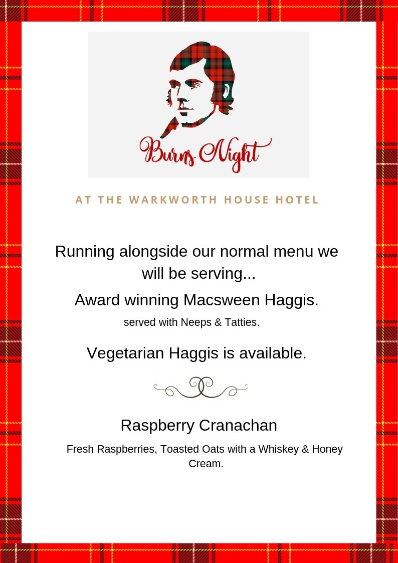 Come and celebrate Burns Night with us. We will be offering these delicious specials alongside our main menu. 
Make sure you book your table to avoid disappointment, we are filling up fast. Call 01665 711276
#BurnsNight