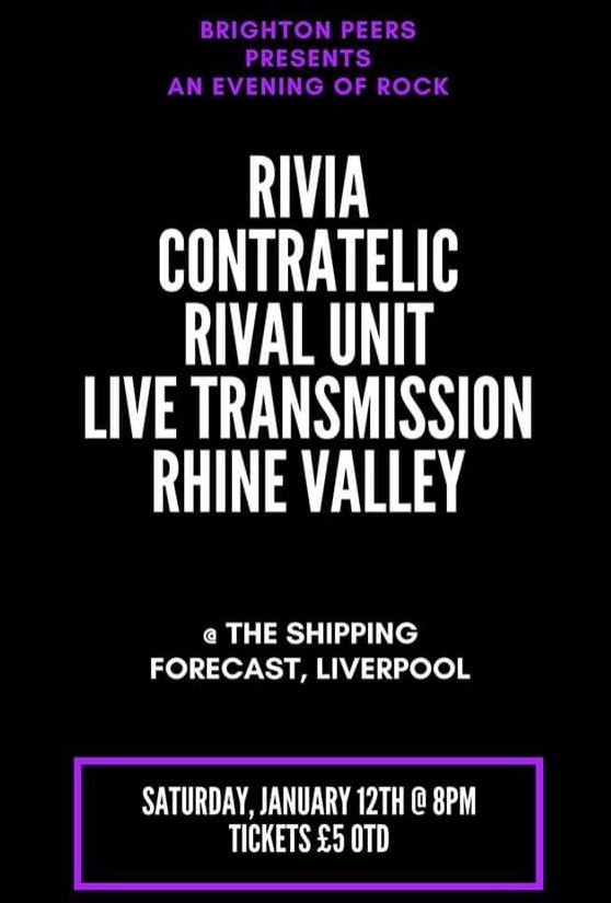 rivalunit's tweet photo. This is your 24 Hour warning! We play The Shipping Forecast tomorrow night. Doors 8pm, 5 superb bands for £5otd. Come kick off your Saturday supporting unsigned bands! Yessssss #liverpool #liverpoolmusic #unsigned #bands #live #livemusic #support #saturday #weekend #nightout https://t.co/nEDmjuj455
