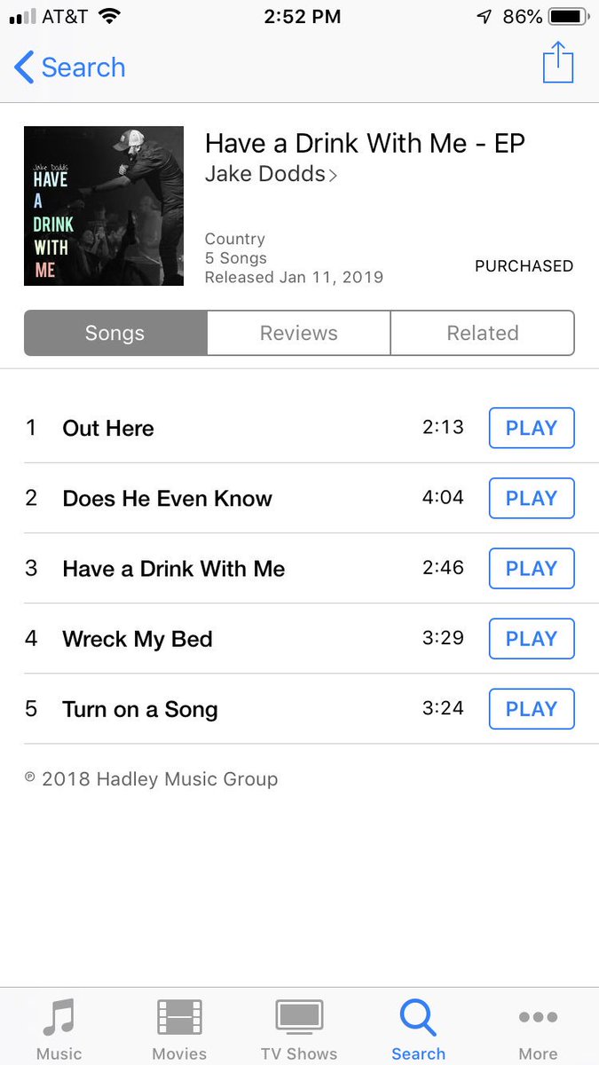 FantasyGolfGods's tweet photo. Any country music fans? Go get the “Have a drink with me” EP from my boy @JakeDoddsMusic You won’t regret it. #HaveADrinkWithMe #IveHadSeveralWithHim https://t.co/Sor9VRfag9