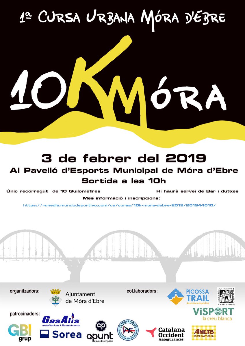 PicossaTrail's tweet photo. 3 de febrer! S’estrena el #10kmoradebre INSCRIPCIONS OBERTES a #runedia @Ajmoradebre https://t.co/Jlc4v81e47