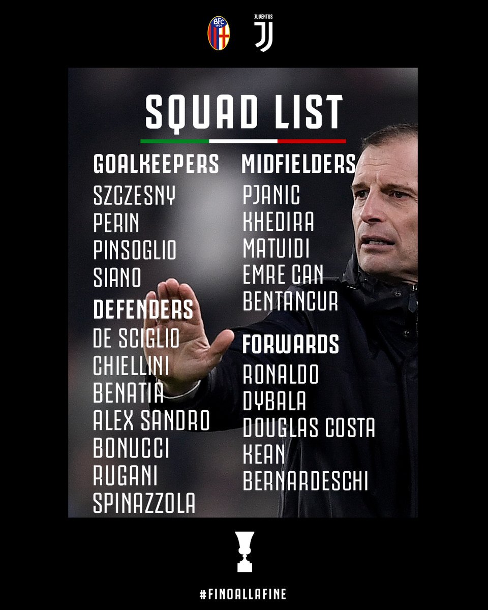 📝 #BolognaJuve | #コッパ・イタリア ボローニャ戦の帯同メンバーはこちら 👇
#FinoAllaFine #ForzaJuve
