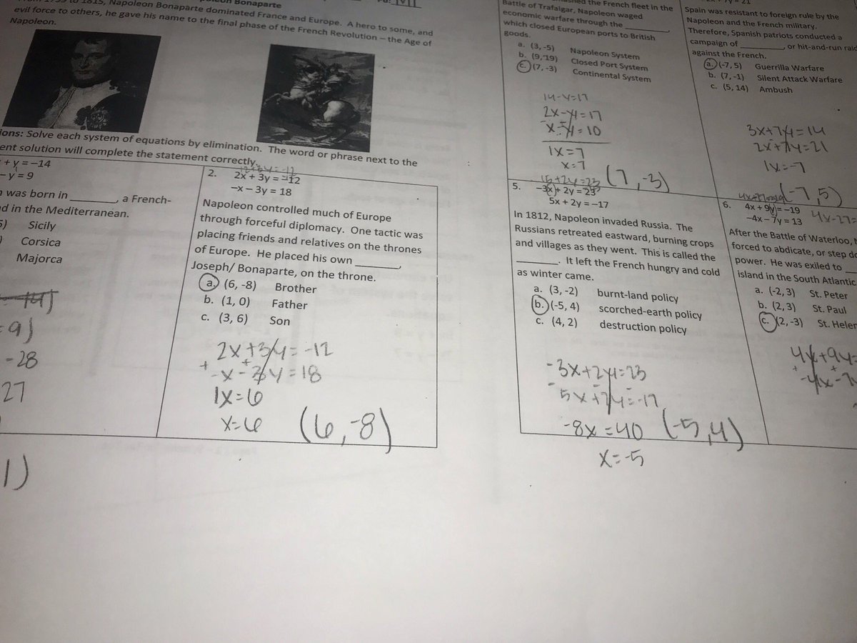 Who says we can’t do math and learn about Napoleon Bonaparte? #KidsDeserveIt #sojocollabor8 I love my students! 😍