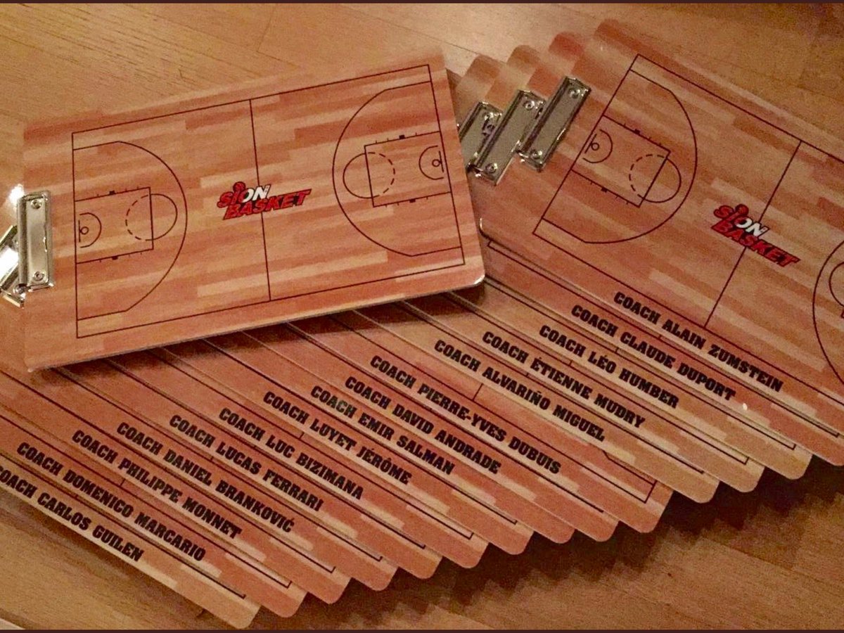 BasketSion's tweet photo. #SionBasket #coaches are ready for their #1st #games in #2019 #swissbasketball #avsba #cobb with their new personal #customized coaching #board https://t.co/pLaTmmn2Bm