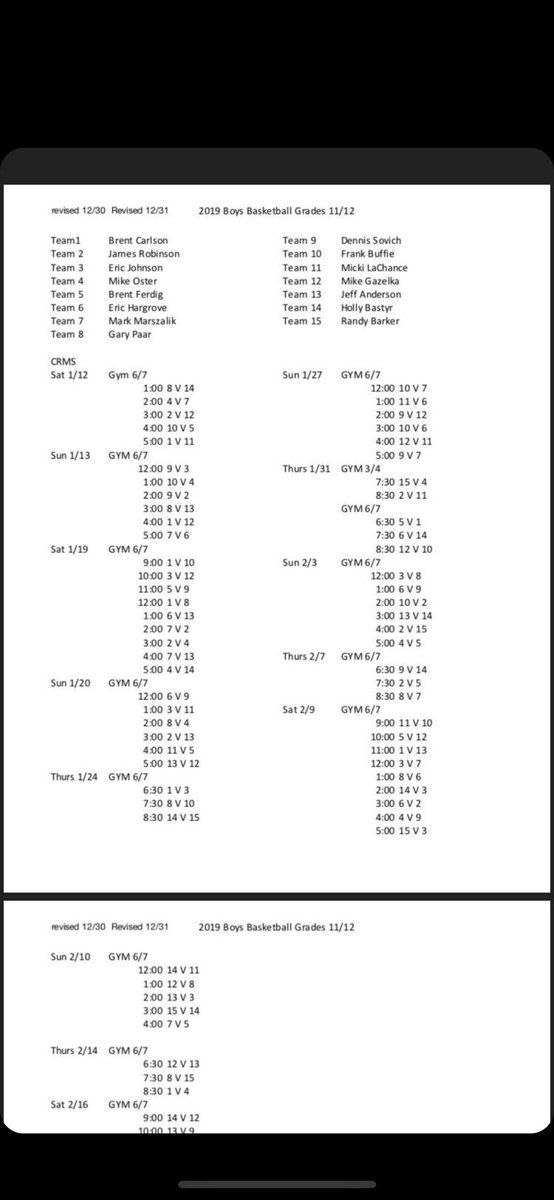AnokaBillyGoats's tweet photo. Official schedule for the 2019 season 🐐 We are team 10... get ready to amp tomorrow at 4 @ CRMS #RingChasing 💍 https://t.co/kwqdYr44ZY