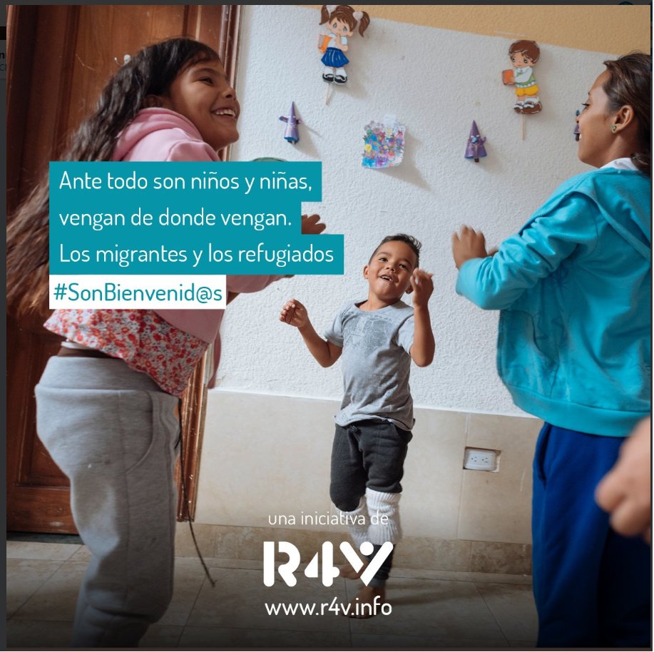 ACNURConoSur's tweet photo. Los niños y niñas 👧👦 refugiados/as y migrantes #SonBienvenidos 
👇 https://t.co/fpgk6gQnoW