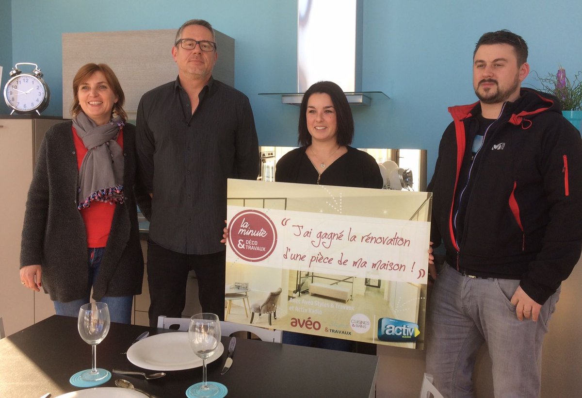 Un grand bravo à notre gagnante du #JeuConcours d'Avéo Styles et Travaux #SaintEtienne, organisé avec l'équipe d' <a href="/ActivRadio/">ACTIV Radio</a> ! 😃👏👏
👉 Lorene a gagné la #renovation d'une pièce de sa maison !!! 🍀
#ActivRadio #Gagnante #Avéo