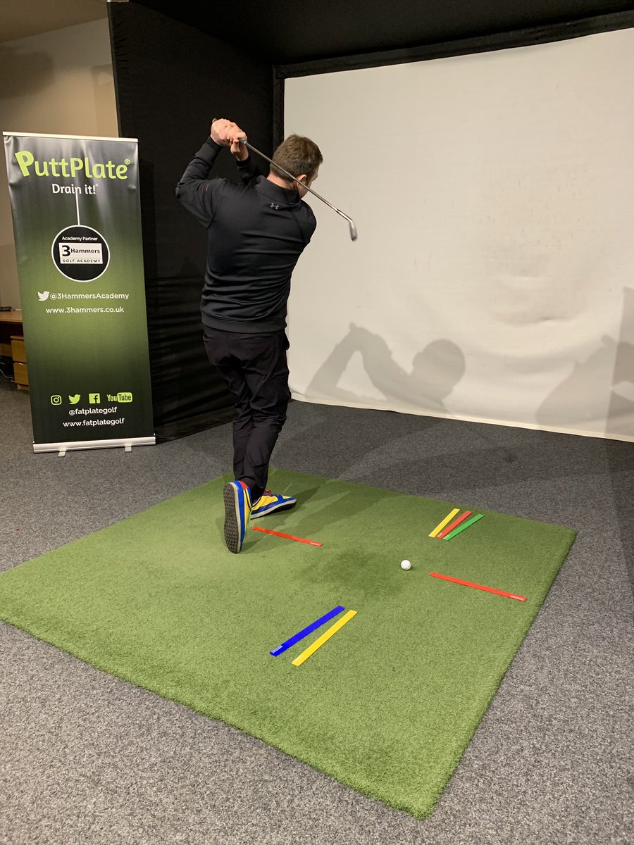 staffsgolf's tweet photo. Great to sit down with Kev and John from @ColourPathGolf and @robbluckgolf and @livraybould from @3hammersgolf to discuss this incredibly effective coaching approach to understand club swing path which #colourpath provides. https://t.co/ToUHISa3Je