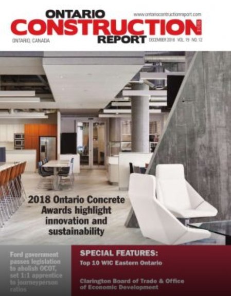 Tomlinson made the cover of the #OntarioConstruction Report! Check it out here: bit.ly/2smw3Pf <a href="/Ontario1953/">OntConstReport</a> #ontario #construction #constructionnews