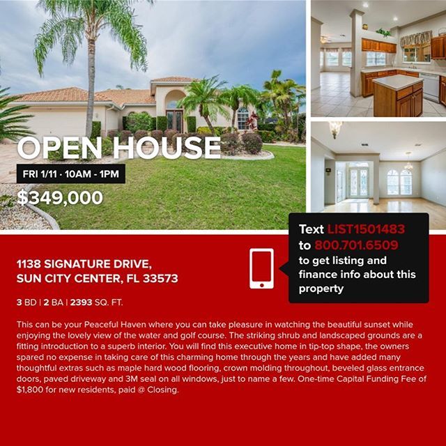 frankenhomes's tweet photo. Open House going on now! Don’t miss this fabulous Sun City home! 55+ living at its finest! 1138 Signature Drive

#openhouse #suncitycenter #realtorlife #activeadults #kellerwilliams https://t.co/45bOiq9Qa8