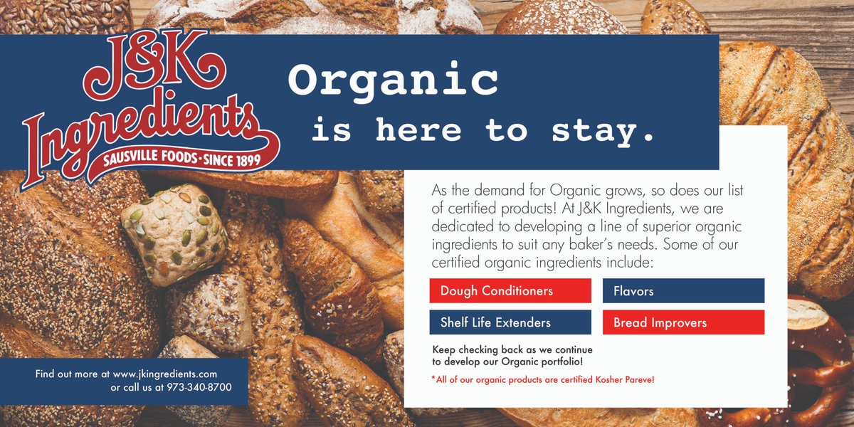 jkingredients's tweet photo. Organic is here to stay!! Visit our website today to learn more about all of the Certified Organic products we offer ! "Fine as can be produced."
https://t.co/h8EEJIRdsH https://t.co/6Zxhyr8yl1
