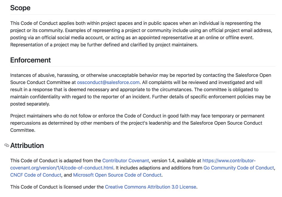 danieljpeter's tweet image. Salesforce Open Source Community Code of Conduct

Equality is a core value at Salesforce. We believe a diverse and inclusive community fosters innovation and creativity, and are committed to building a culture where everyone feels included.

github.com/salesforce/oss…