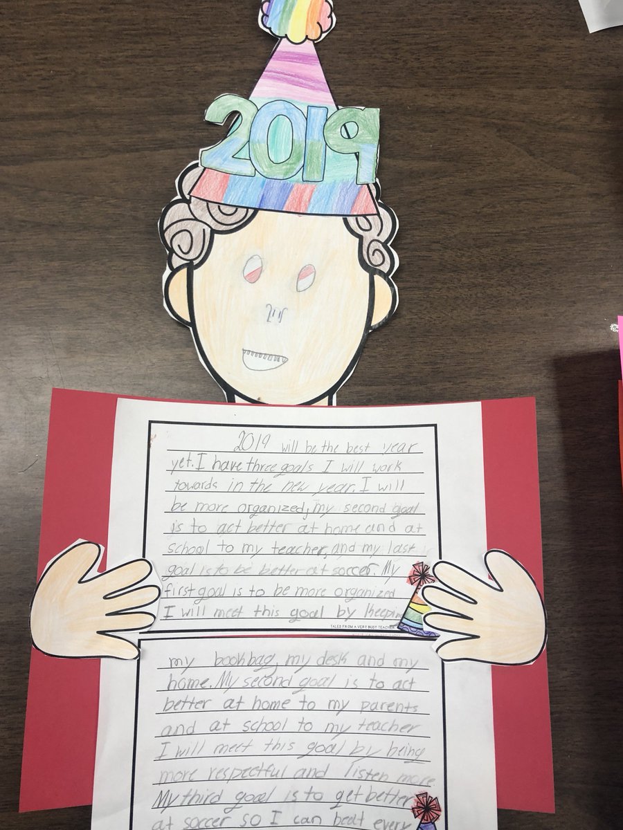 MrsSylvester3's tweet photo. Setting goals for 2019 in 3S! My class absolutely loved this writing activity! #NewYearsResolutions2019 @_RamsRock https://t.co/5X1Gzcjo9n