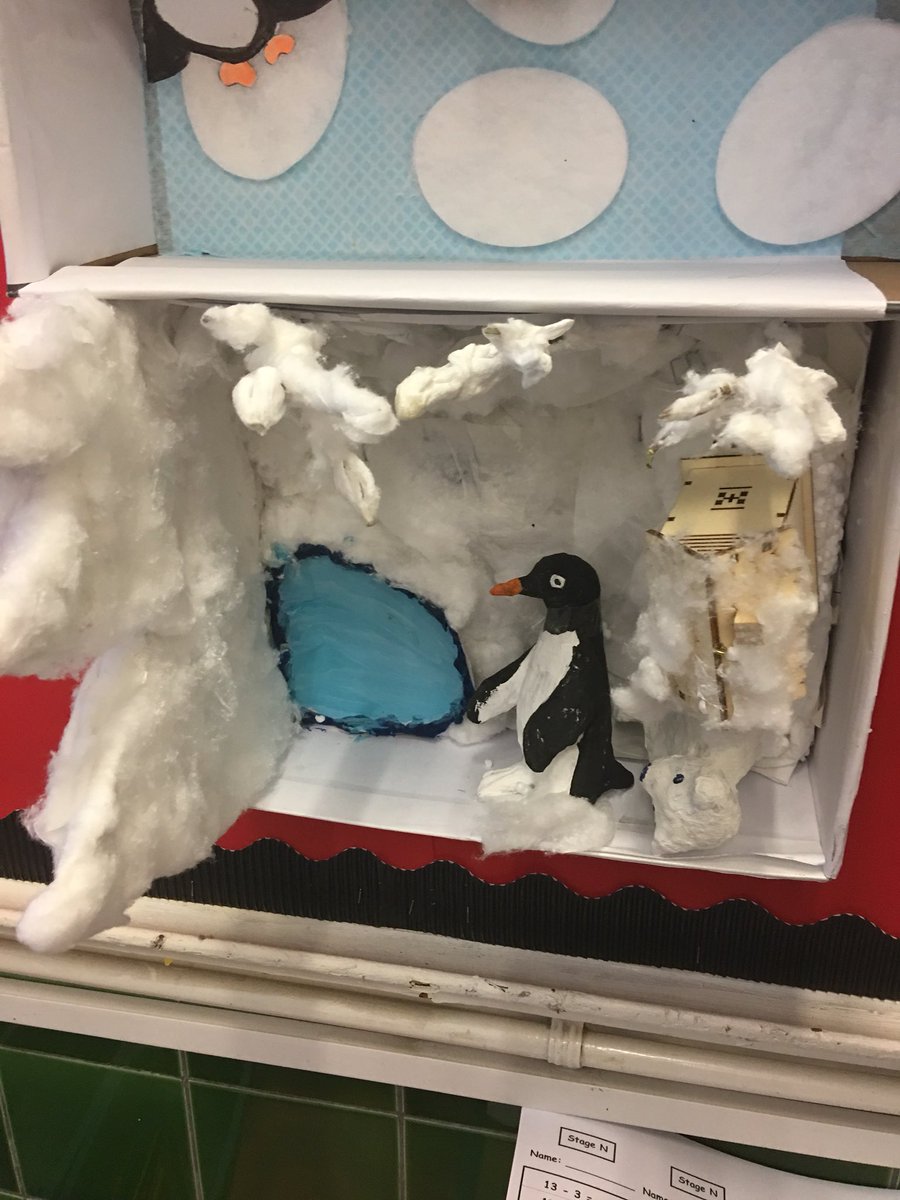 ArkOvalPrimary's tweet photo. Dioramas proving no drama for year 2 - amazing creative home learning over Christmas. #antarctic #ernestshackleton #breadthoflearning https://t.co/MpsIqX36X3