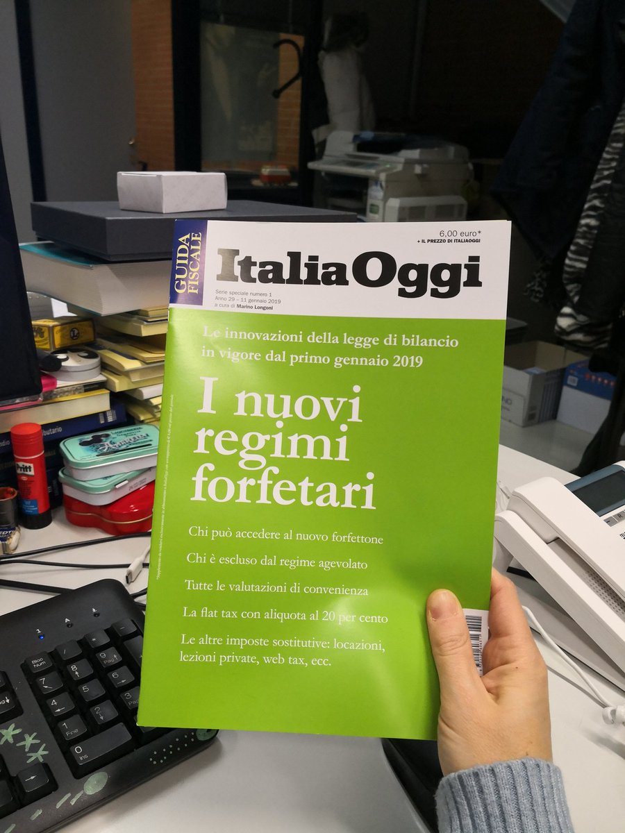 cribart's tweet photo. Da martedì correte in edicola a prenotarlo. @italiaoggi #minimi #flattax #forfetari https://t.co/WD2GTXaDcH