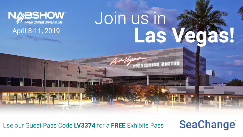 Are you going to the <a href="/NABShow/">NAB Show</a> in April? Use our code "LV3374" for a FREE exhibits pass, and sign up to meet with us privately at the show: bit.ly/2Al1rBu 

#NABShow #SeaChange #contentmanagement