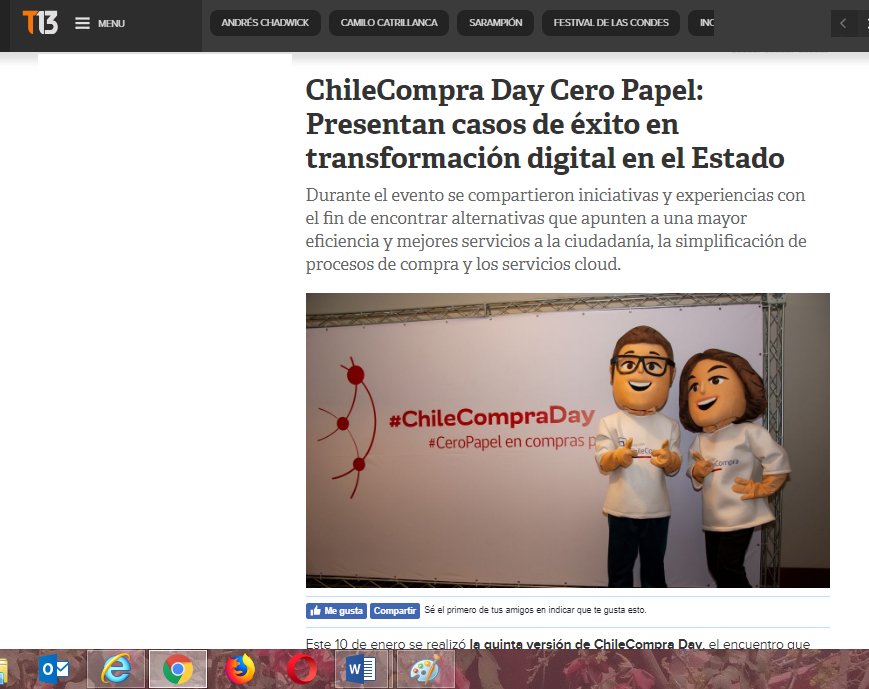 GobDigitalCL's tweet photo. Gran jornada ayer en el #ChileCompraDay #CeroPapel. Destacamos el trabajo de @ChileCompra en la implementación de #TransformacionDigital en sus procesos 👏compartimos nota de @T13 ver 👉https://t.co/nFkIrQDXfT https://t.co/JBlGCSaz17