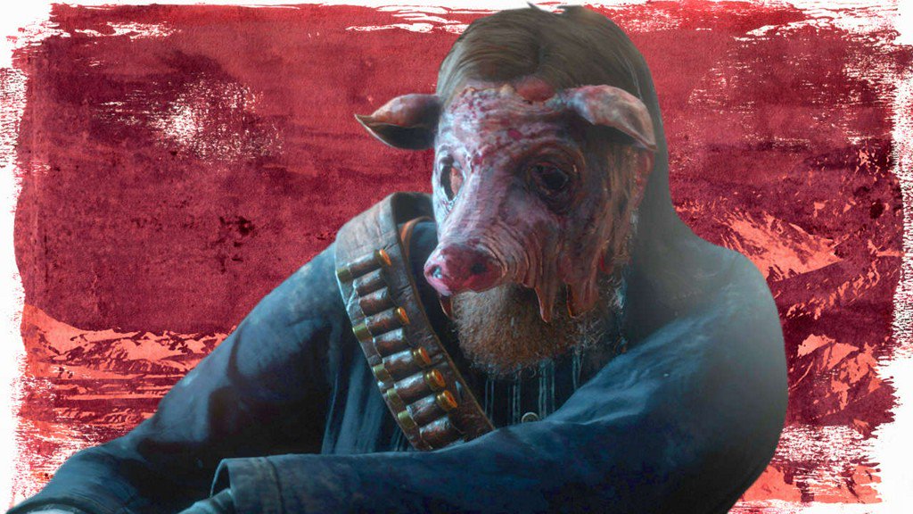 GameSpot's tweet photo. Red Dead goes a bit Lord of the Flies in the latest episode of Dirty Arty 🐷 https://t.co/8FOJoT0ckX https://t.co/pVVPXvFDOU