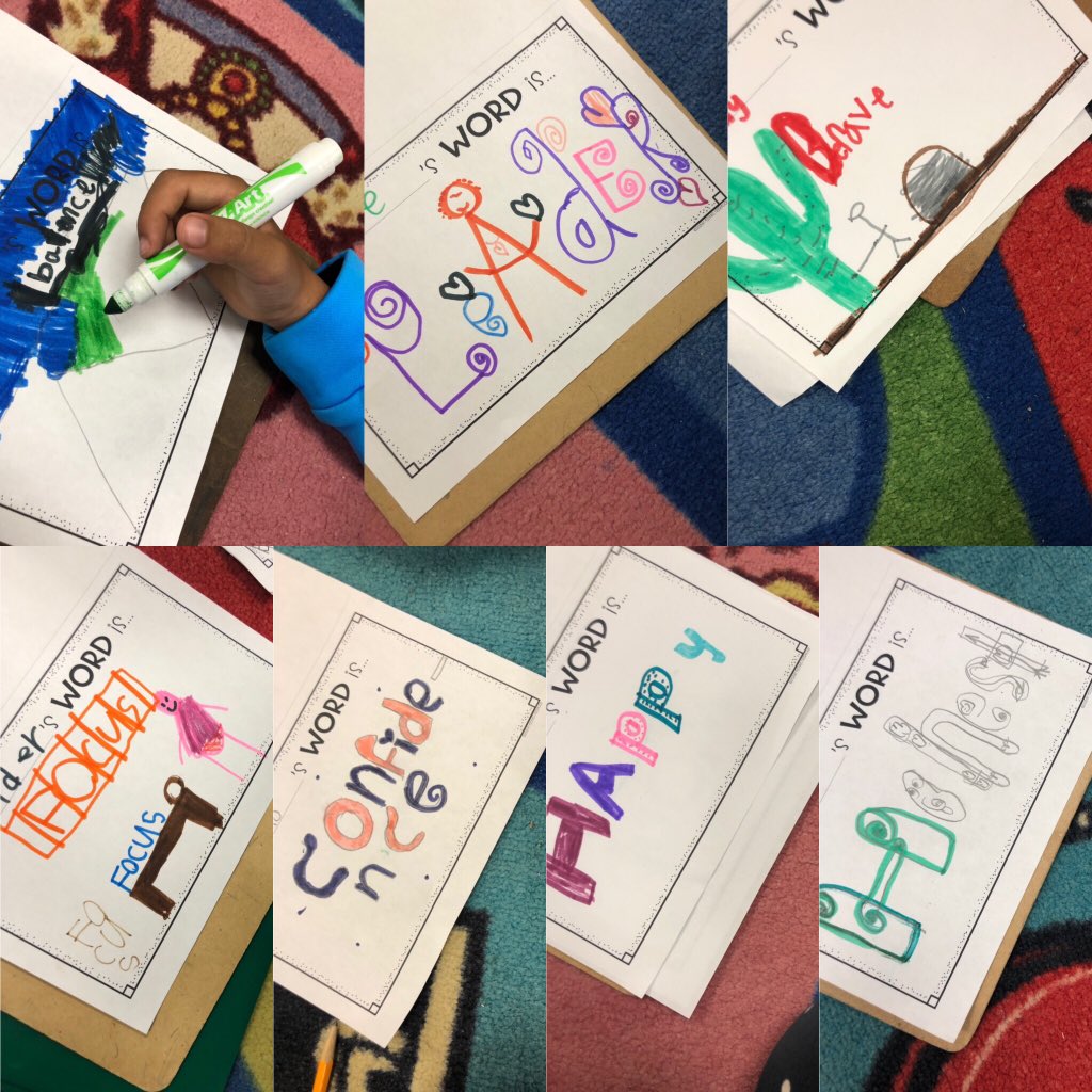 KgaFirst's tweet image. Our #kga1st graders are sharing their #onelittleword for the new year! #kgarocks