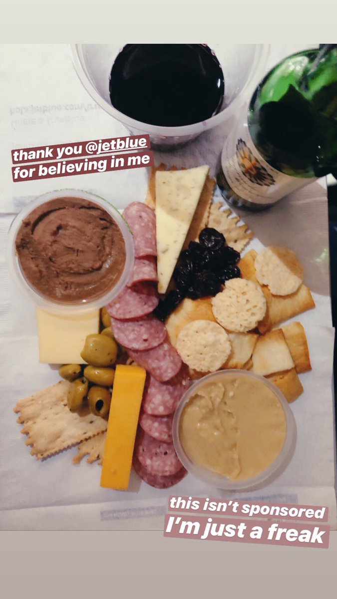 ThatCheesePlate's tweet photo. Thank you @JetBlue flight attendants for believing in my vision https://t.co/riP6kkQeiq