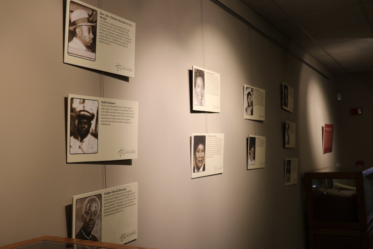 FSUMLKWeek's tweet image. FSU&apos;s Claude Pepper Center display &quot;What They Fought: Resistance to Integration and the Path to the Tallahassee Bus Boycott&quot; exhibit focused on the Tallahassee Bus Boycott of 1956. Activists included Reverend C.K. Steele, Daniel Speed and Governor LeRoy Collins. #FSUMLKWeek