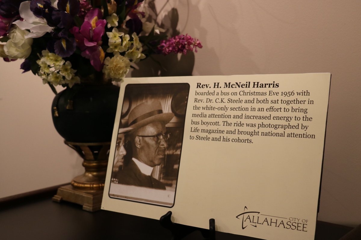 FSUMLKWeek's tweet image. FSU&apos;s Claude Pepper Center display &quot;What They Fought: Resistance to Integration and the Path to the Tallahassee Bus Boycott&quot; exhibit focused on the Tallahassee Bus Boycott of 1956. Activists included Reverend C.K. Steele, Daniel Speed and Governor LeRoy Collins. #FSUMLKWeek