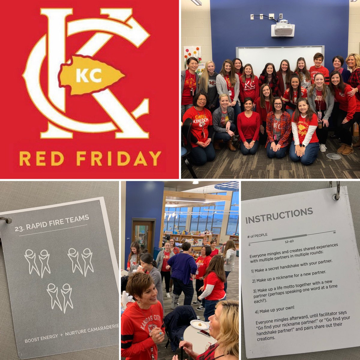 How did @WSExplorers Ts spend thier morning on this Red Friday? Enjoying some breakfast bites, good company and doing another fun activity from our #stokedeck! #gochiefs #schoolfamily