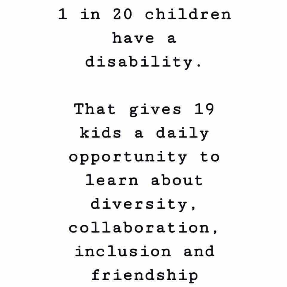A_CSupport's tweet photo. A train up a child in a way he should go. If we cultivate an atmosphere of understanding, acceptance, tolerance and compassion inclusion would be a way of life and not the latest buzz word!
#ACSSINC #advocacy #community #education #disabilities #autism #developmentaldisabilities https://t.co/4fIroR2bEc