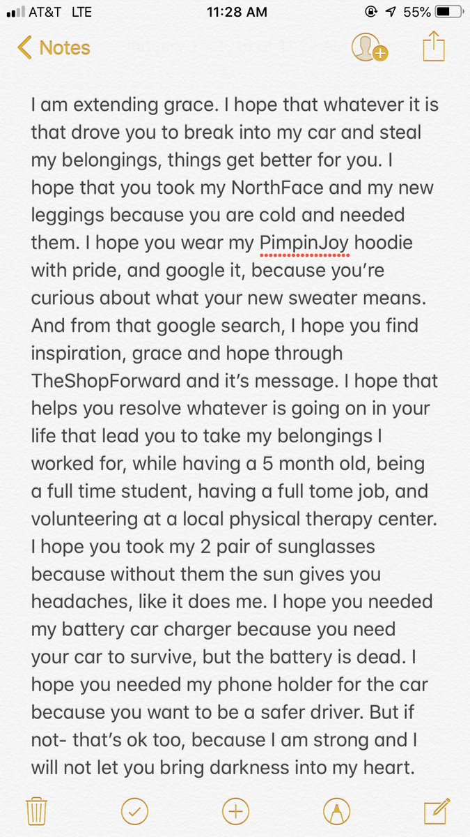 long_run1731's tweet photo. To the person that stole my #PimpinJoy sweater from @theShopForward (and other things)out of my car... https://t.co/QbZT9zCvqh