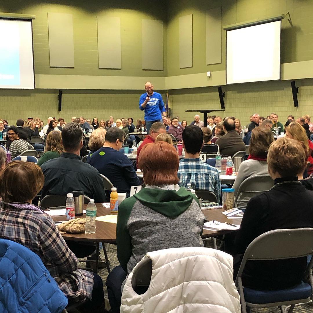 lakeshoretech's tweet photo. LTC President Paul Carlsen inspiring Team LTC about the Hope Movement & how we can make a big difference in our community. DYK the avg LTC fin aid applicant makes about $19K/yr & after graduating LTC with an assoc degree is making about $47K/yr?!? #HopeIsReal #TeamDevelopmentDay https://t.co/msleIFZTzK