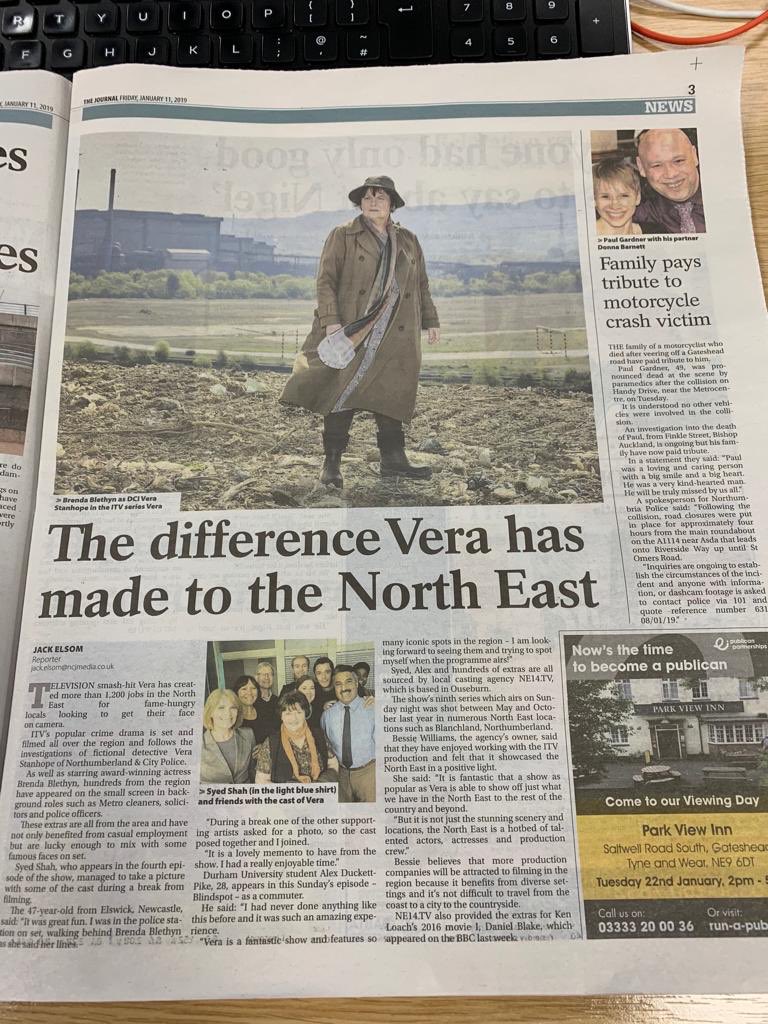 A great article in the @TheJournalNews highlighting the importance of filming dramas such as #vera in the regions! (starring @BrendaBlethyn @kennydoughty @Ibinabo_Jack_ @Riley_Jones_88 #paulkaye #jonmorrison) #teamvera @RTSNETB