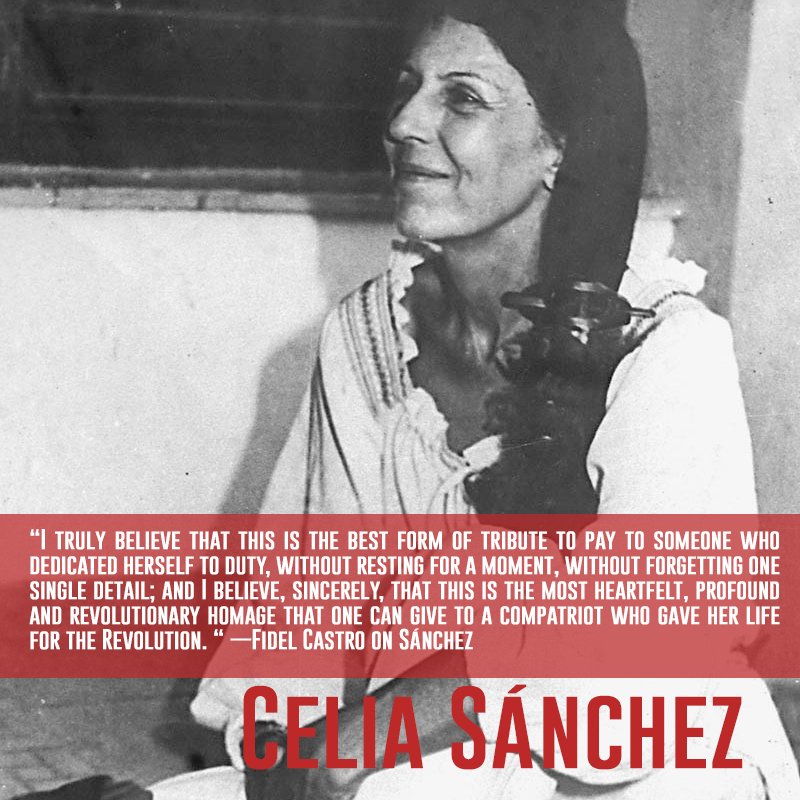 freedomroadorg's tweet photo. #OnThisDay Jan 11, 1980: Cuban revolutionary leader Celia Sánchez dies. Sánchez founded the July 26th Movement in Manzanillo, Cuba and was one of the first women to assemble a combat squad during the revolution. #TodayInHistory #RevolutionaryHistory #VivaCubaSocialista #VivaCuba https://t.co/GIZ9IEpUFy